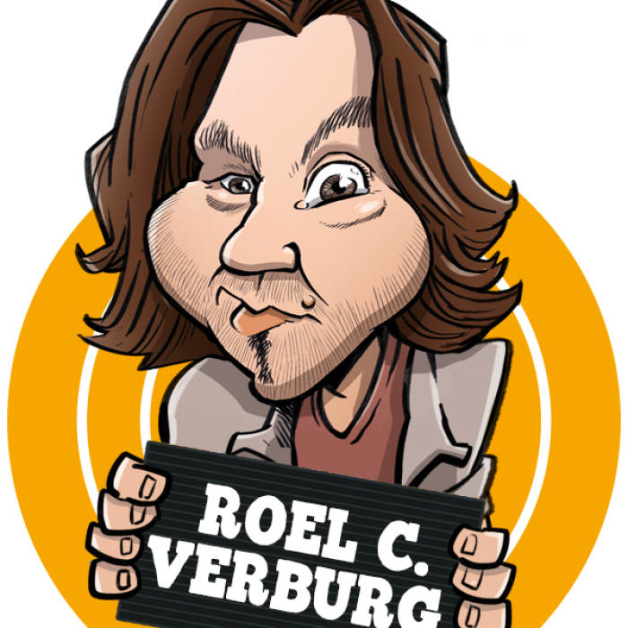 Roel-Verburg 'gek' getekend art work