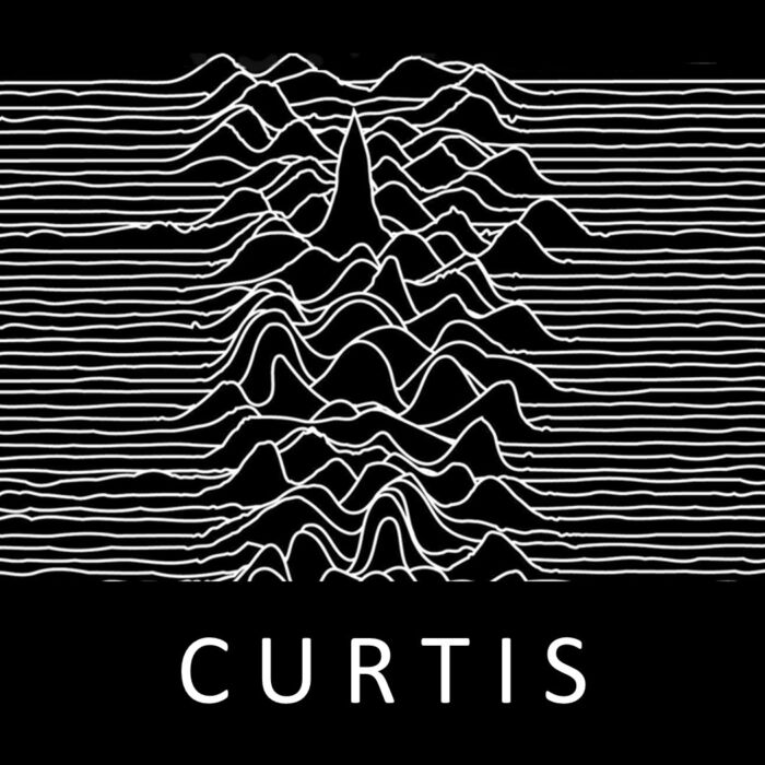 Artwork van de Joy Division-tribute CURTIS